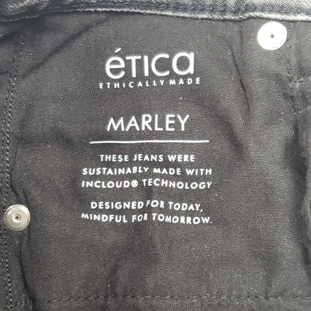 Anthropologie Etica Marley Ultra High Rise Baggy Jeans Women's Sz 24 Icicle Grey - Picture 12 of 16